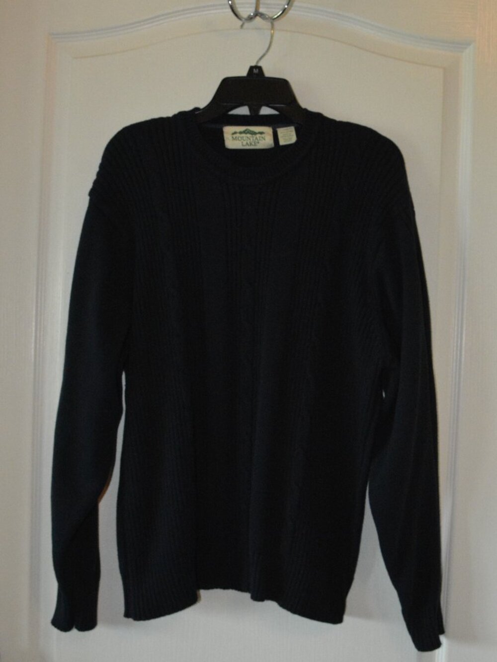 Mountain Lake Men's Navy Blue Crewneck Sweater Vertical Ribbed size XL
